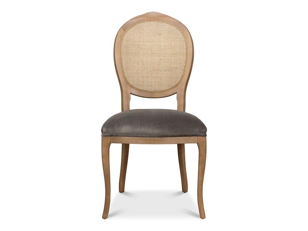 Colonial Brown Oval Cane Back Side Chair (Set of 2)