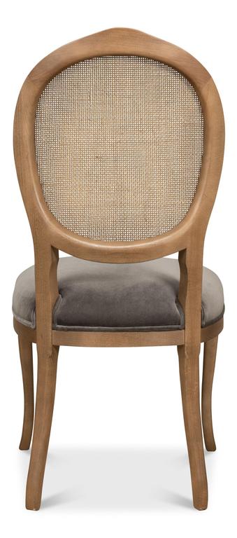 Colonial Brown Oval Cane Back Side Chair (Set of 2)