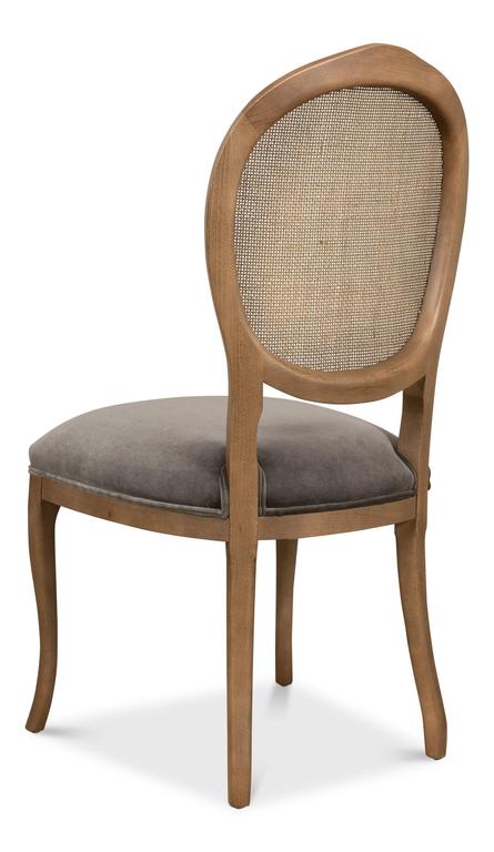 Colonial Brown Oval Cane Back Side Chair (Set of 2)