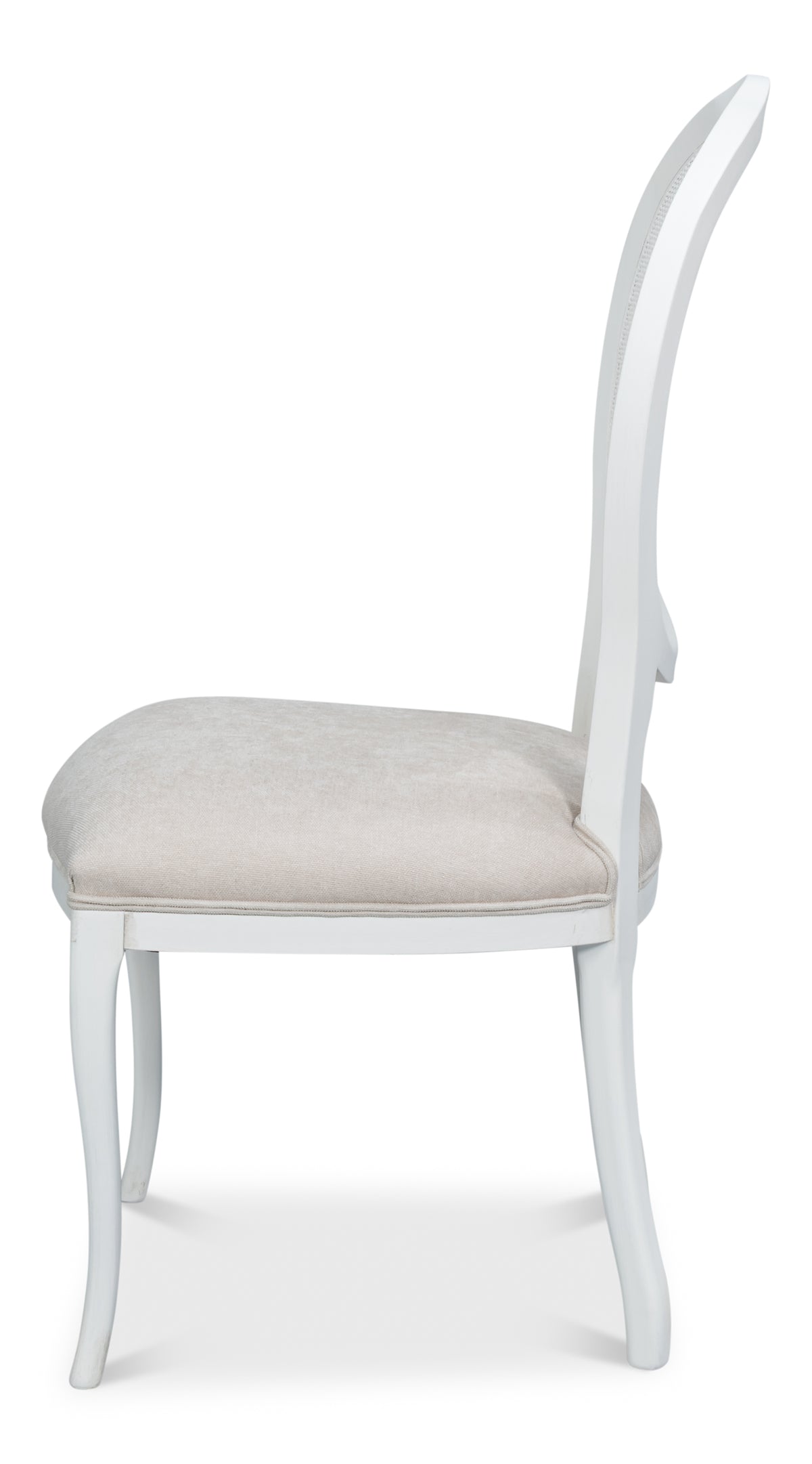 Colchester Cortina White/Taupe Oval Cane Back Side Chair (Set of 2)