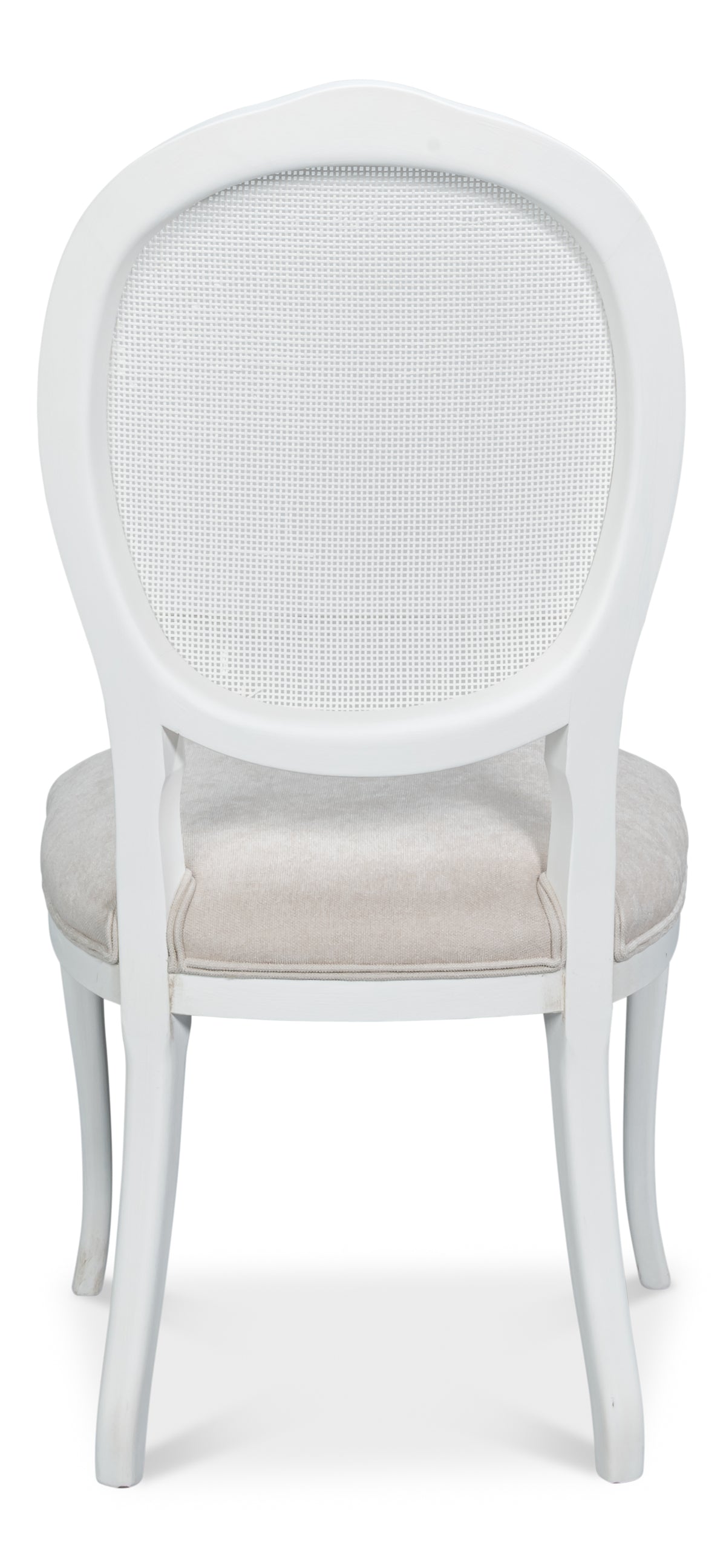 Colchester Cortina White/Taupe Oval Cane Back Side Chair (Set of 2)