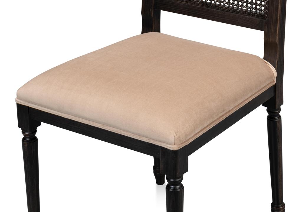 Colonial Black Cane Back Side Chair (Set of 2)