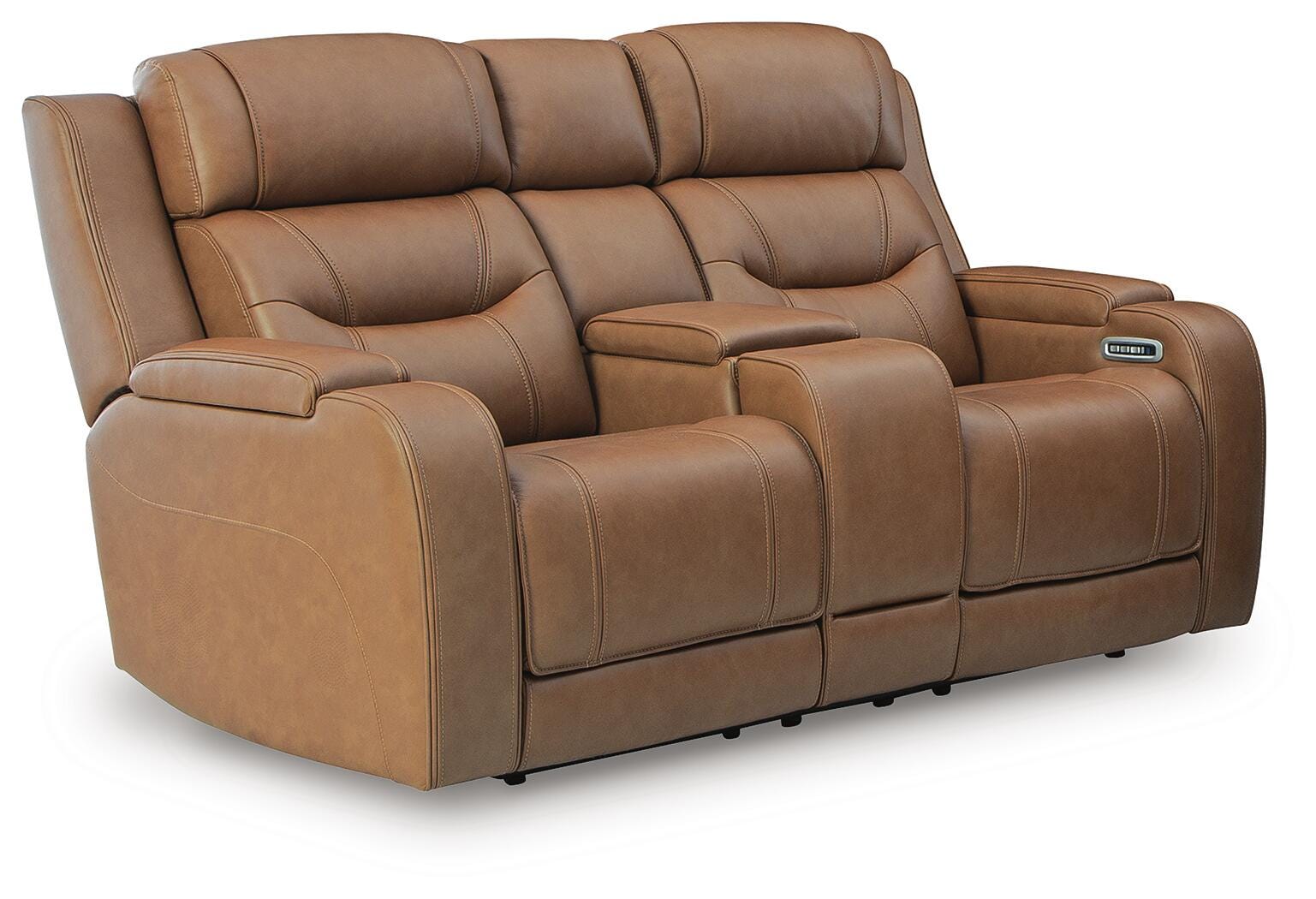 Dreamer Caramel Power Reclining Loveseat with Audio Seating