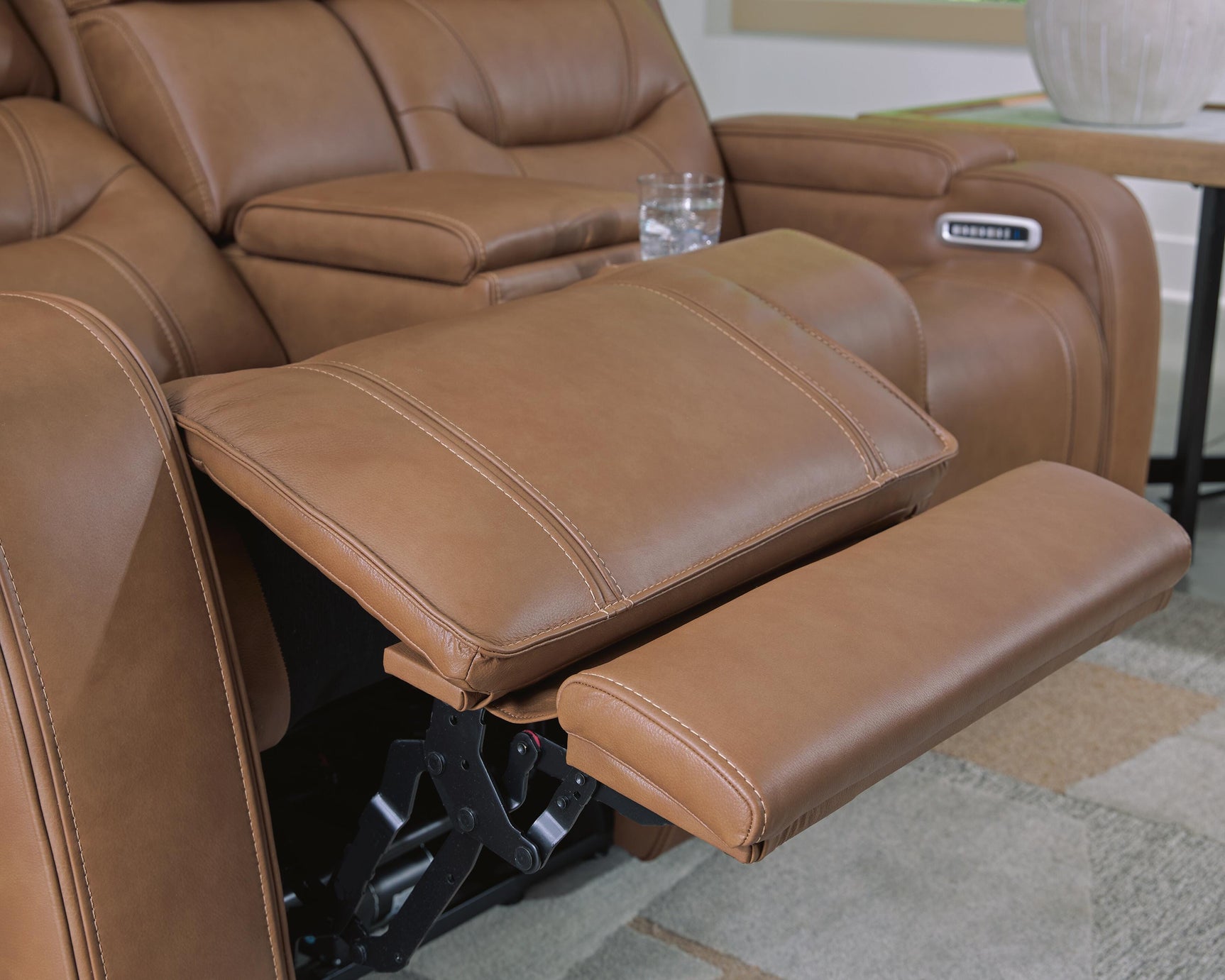 Dreamer Caramel Power Reclining Loveseat with Audio Seating (Online Special Price)