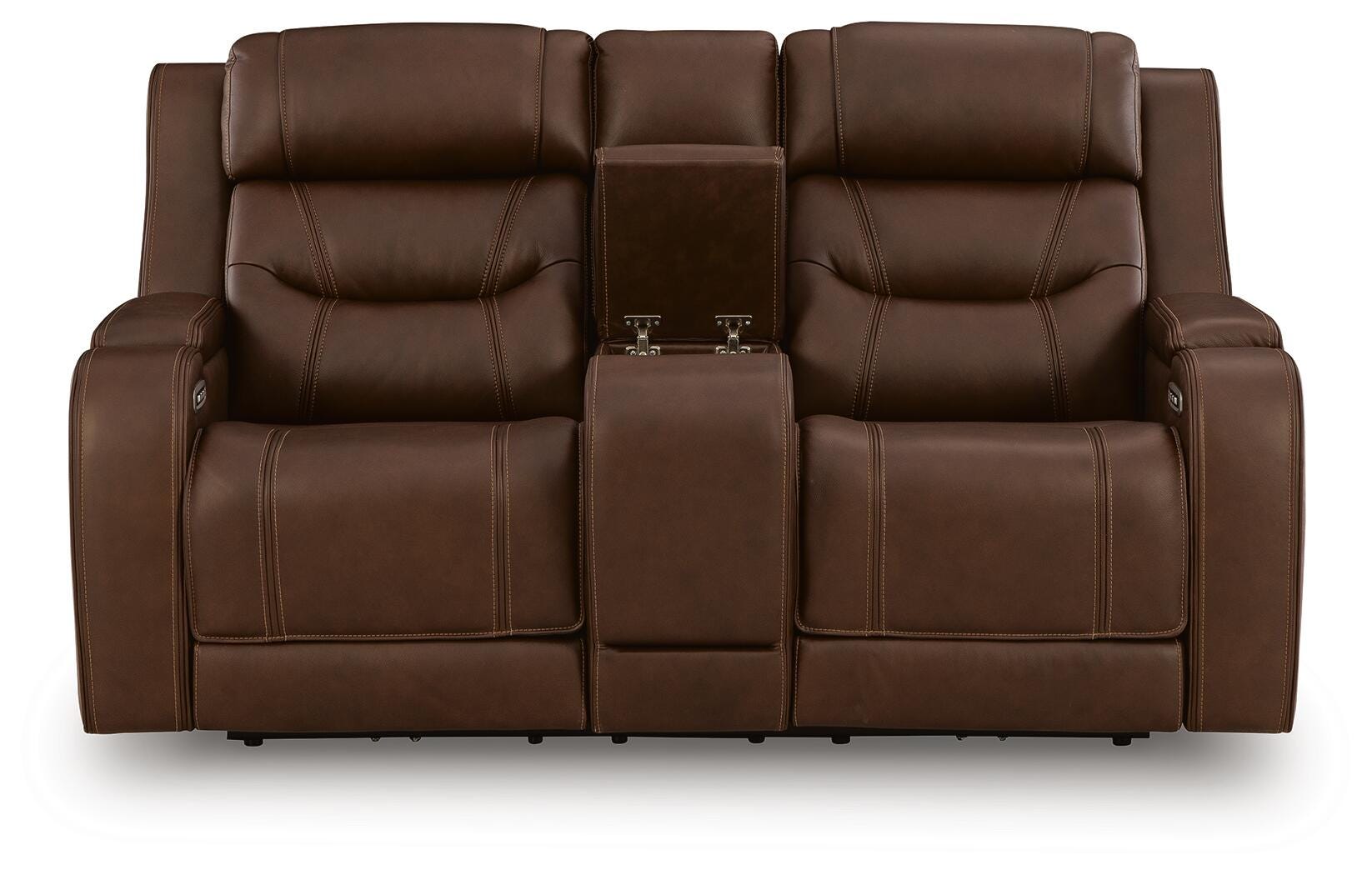 Dreamer Brown Power Reclining Loveseat with Audio Seating (Online Special Price)