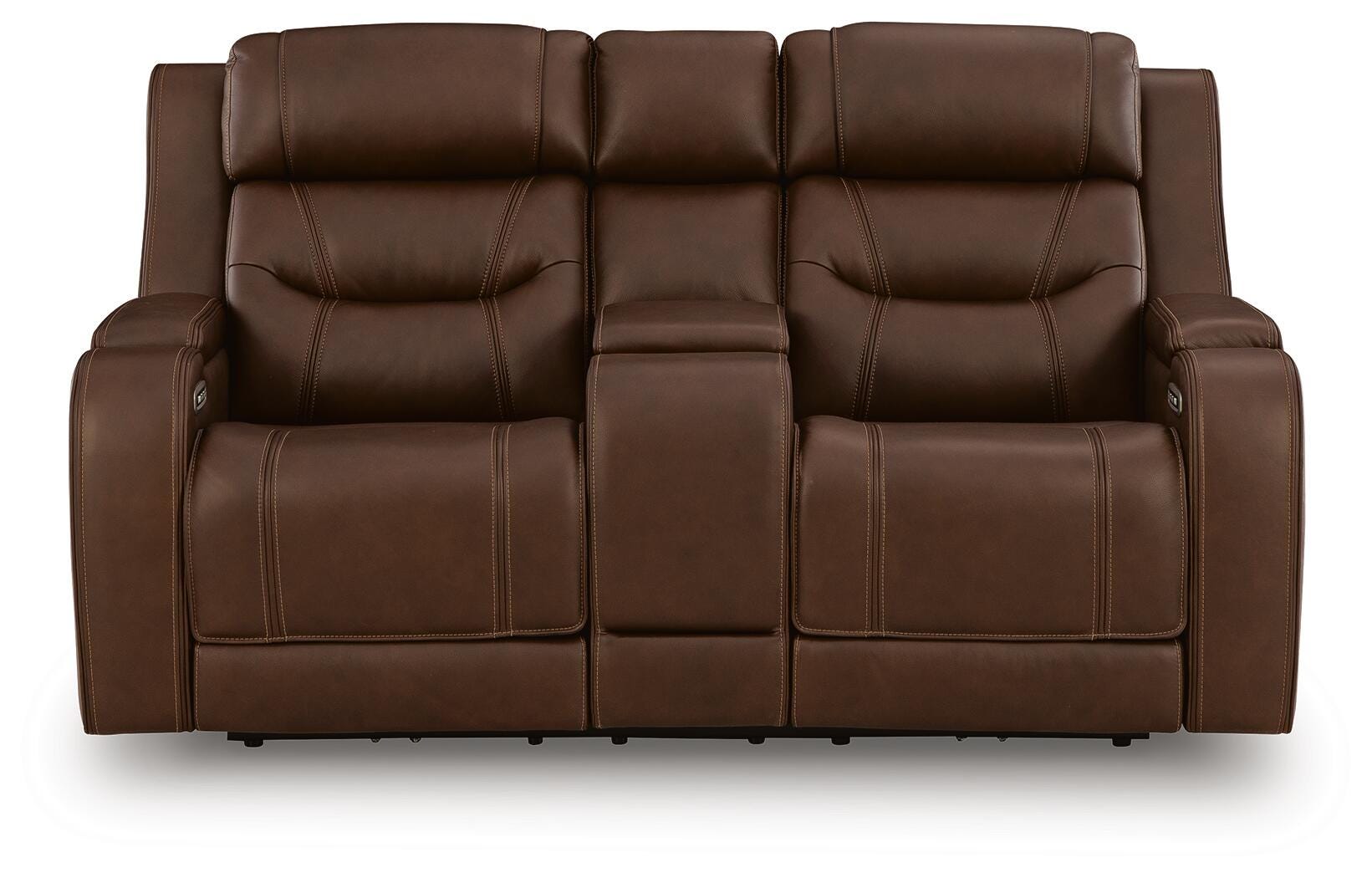 Dreamer Brown Power Reclining Loveseat with Audio Seating (Online Special Price)