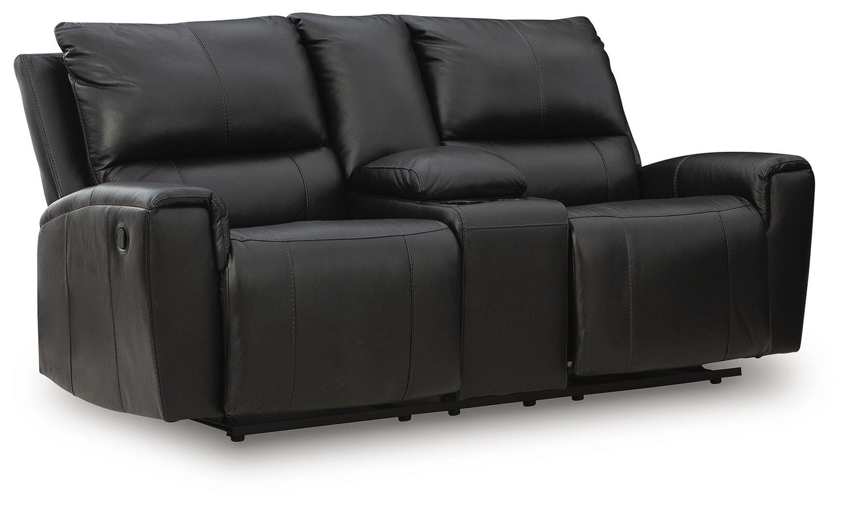 Danemere Black Reclining Loveseat with Console (Online Special Price)