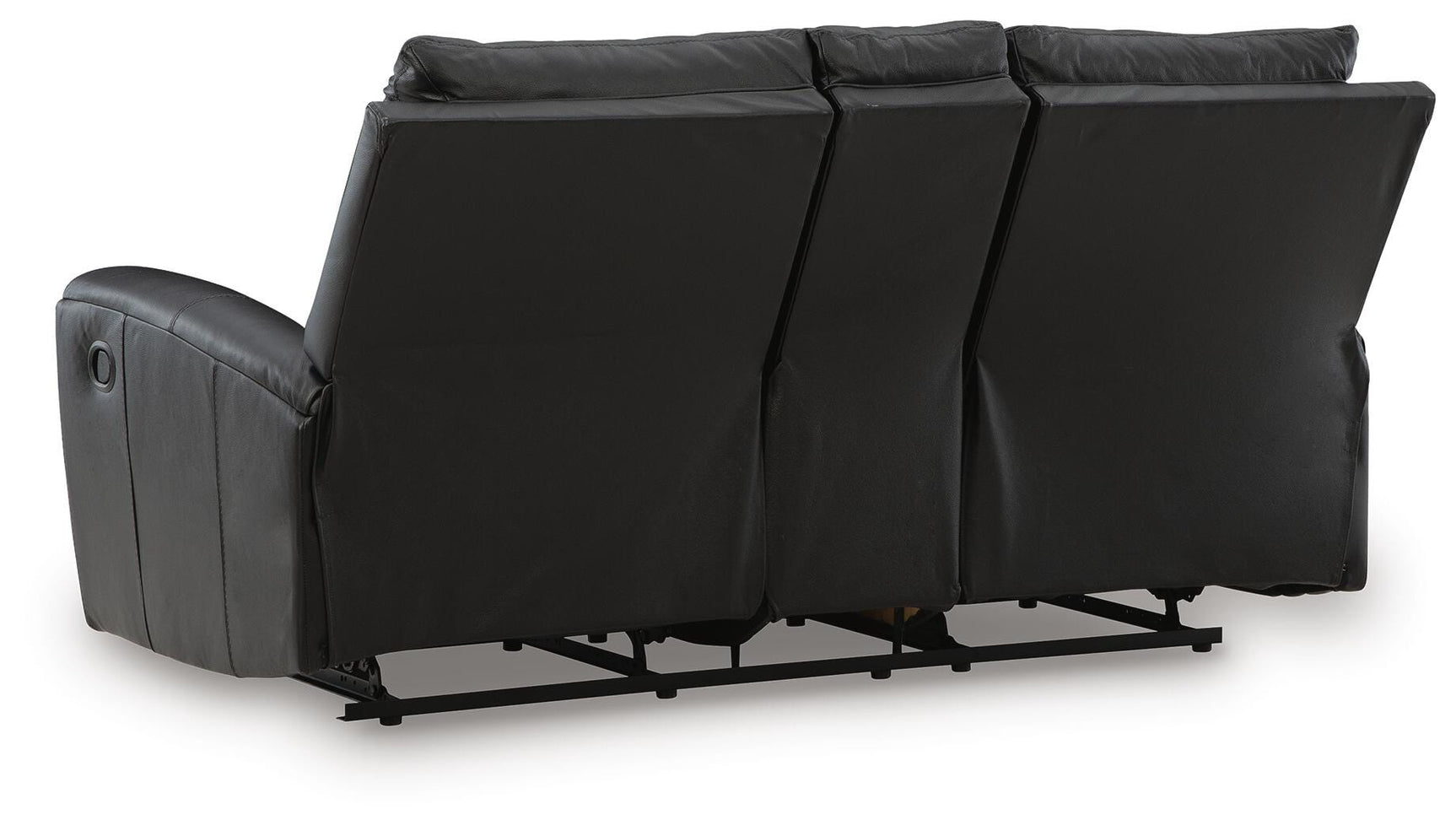 Danemere Black Reclining Loveseat with Console (Online Special Price)