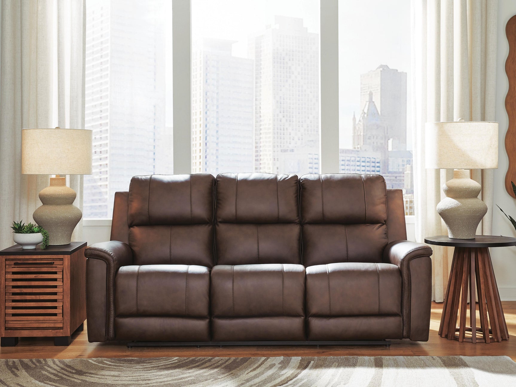 Beryton Espresso Power Reclining Sofa (Online Special Price)