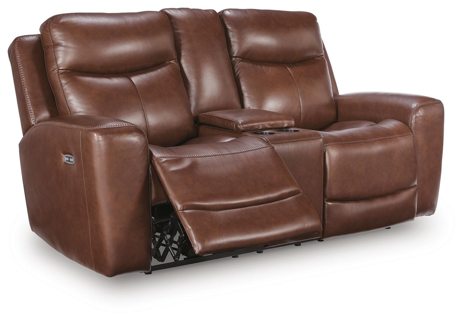 Bexhurst Mahogany Power Reclining Sofa and Loveseat