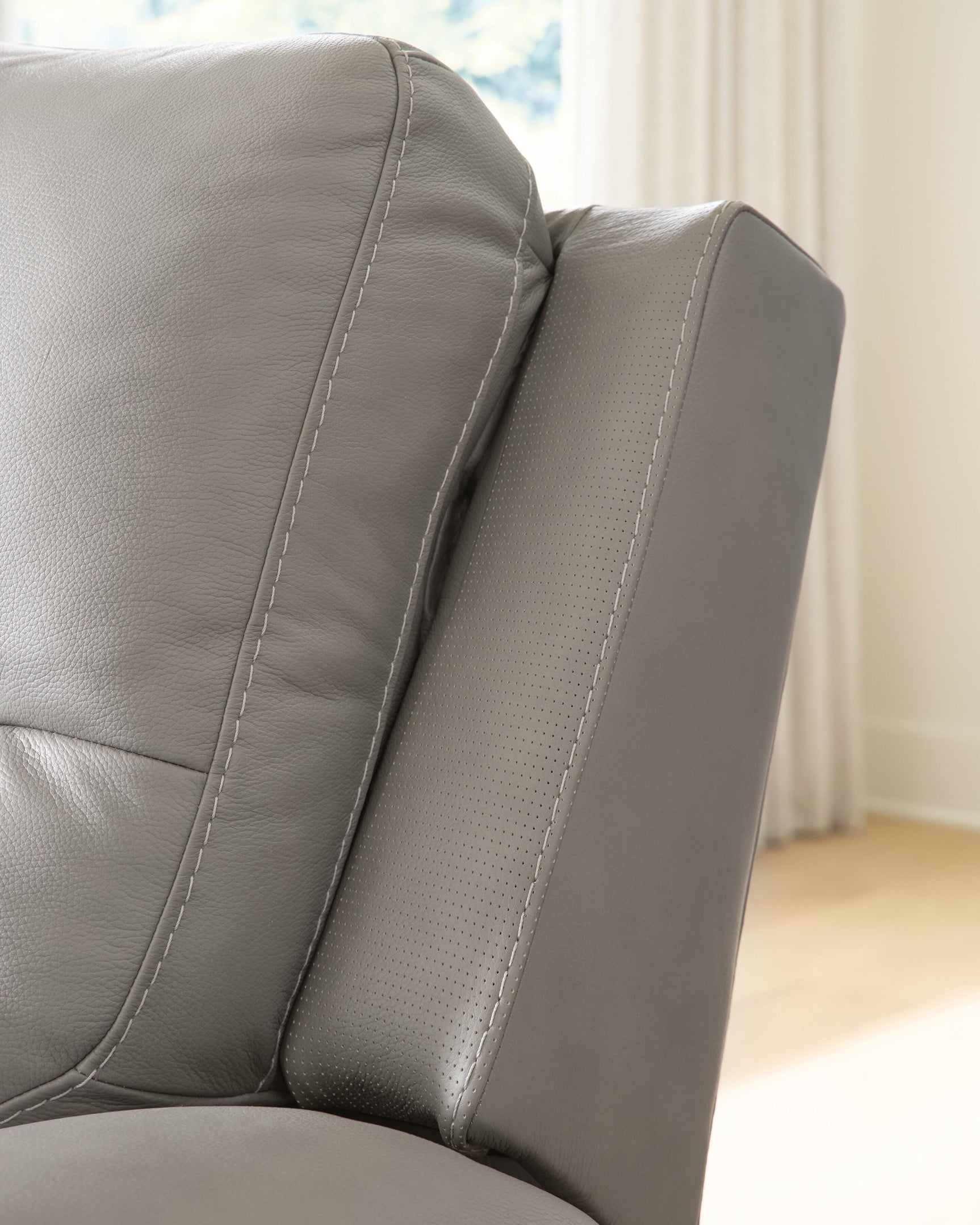 Real Moments Ash Power Reclining Loveseat with Audio Seating