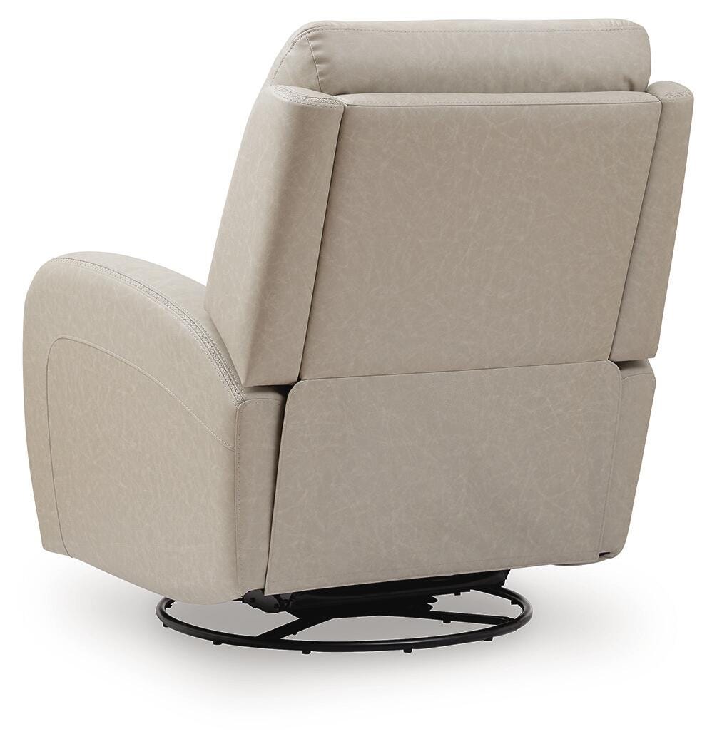 Motion-Max Stonewash Swivel Glider Power Recliner