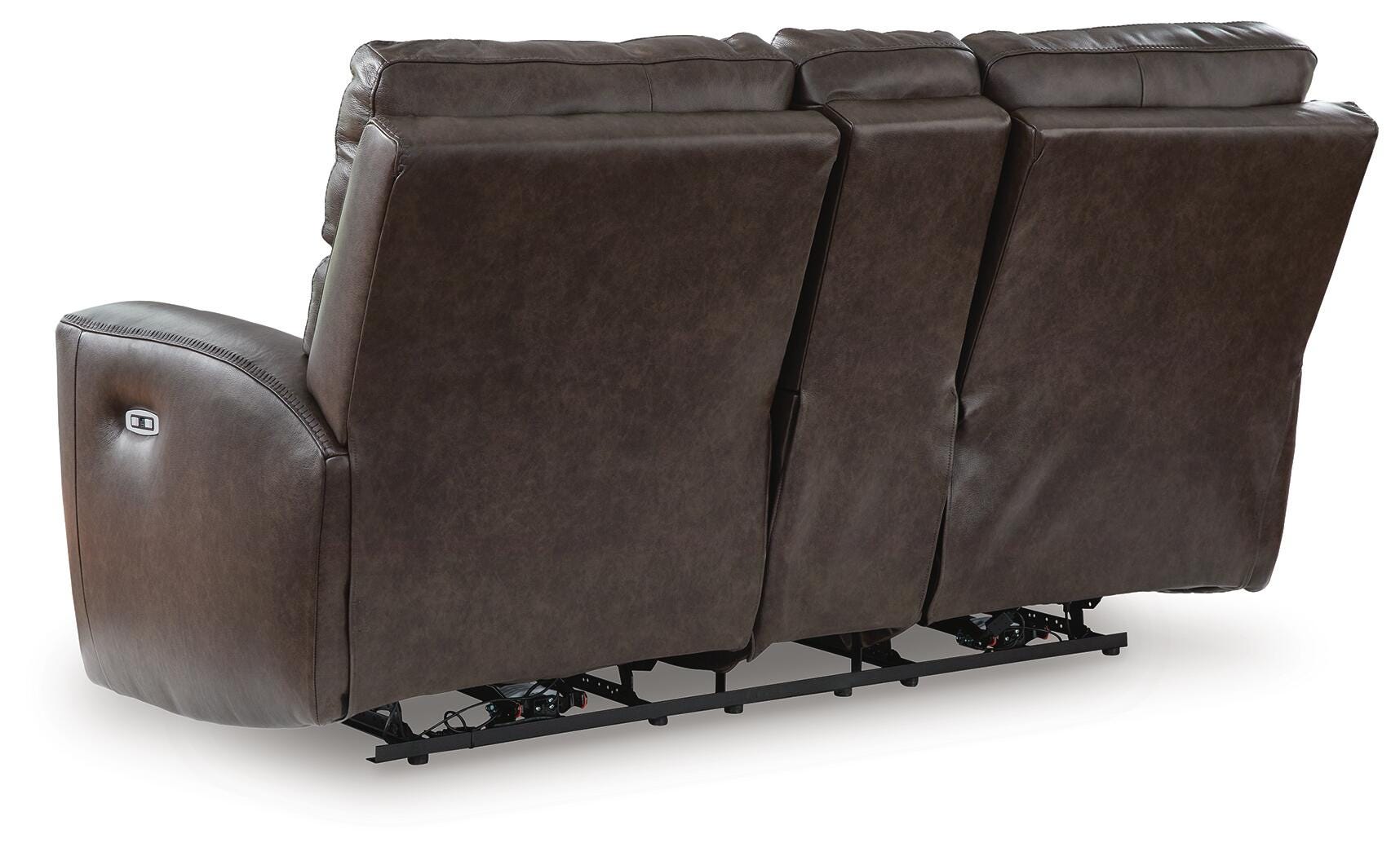 Beadel Smoke Power Reclining Loveseat with Console