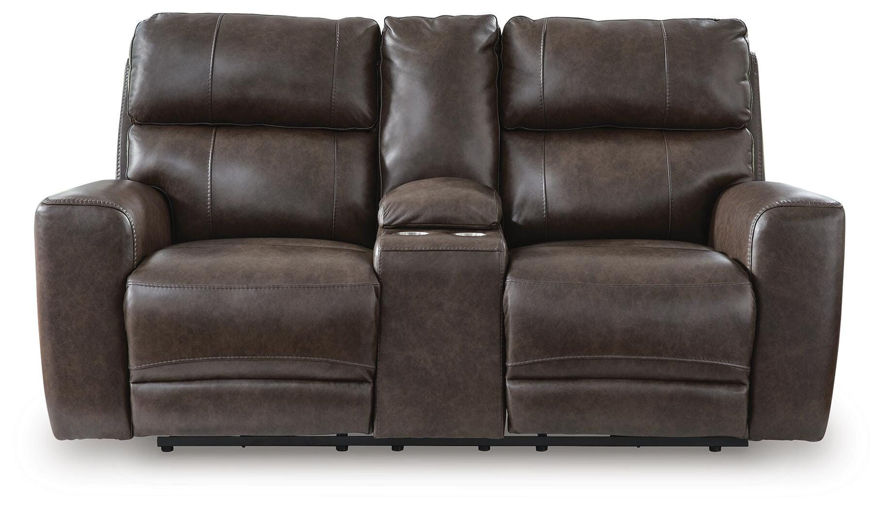 Beadel Smoke Power Reclining Loveseat with Console (Online Special Price)