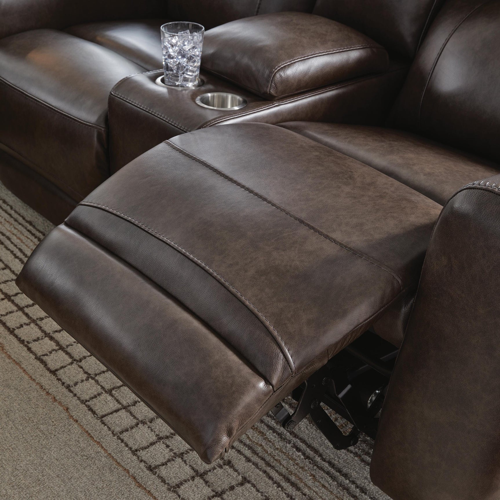 Beadel Smoke Power Reclining Loveseat with Console (Online Special Price)