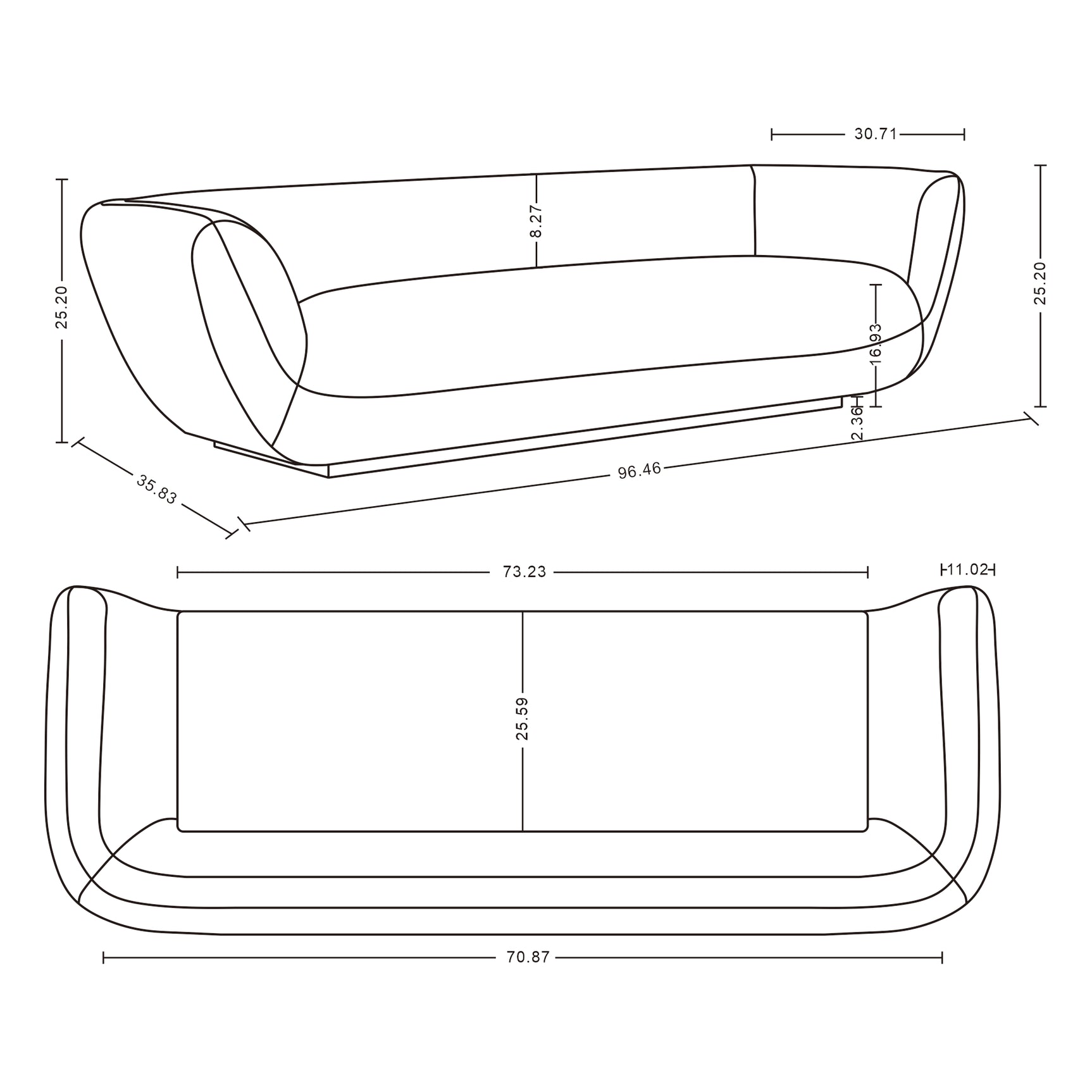 Ulka Sofa in Cream - Ornate Home