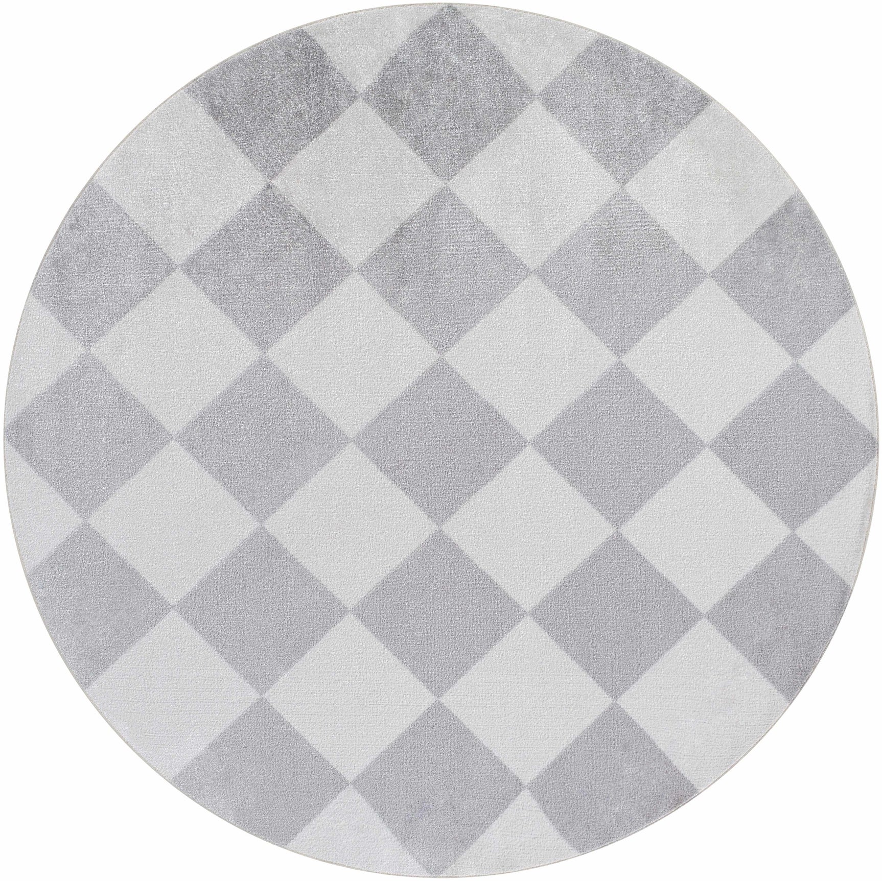 Ulric Light Gray Diamond Washable Area Rug - Ornate Home