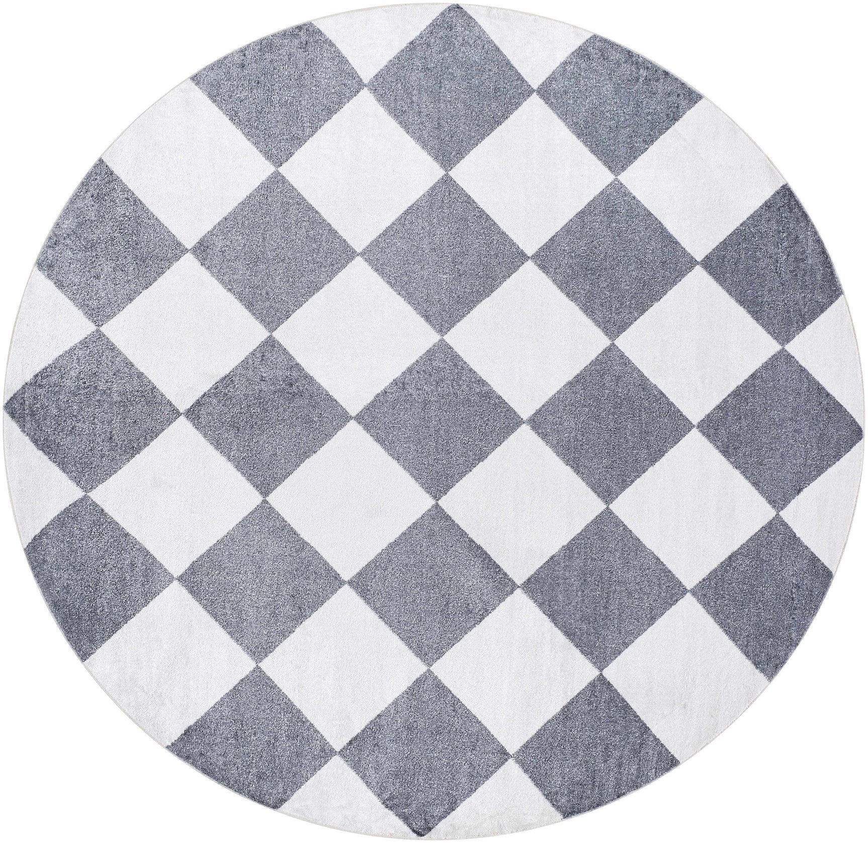 Ulric Navy Blue Diamond Washable Area Rug - Ornate Home