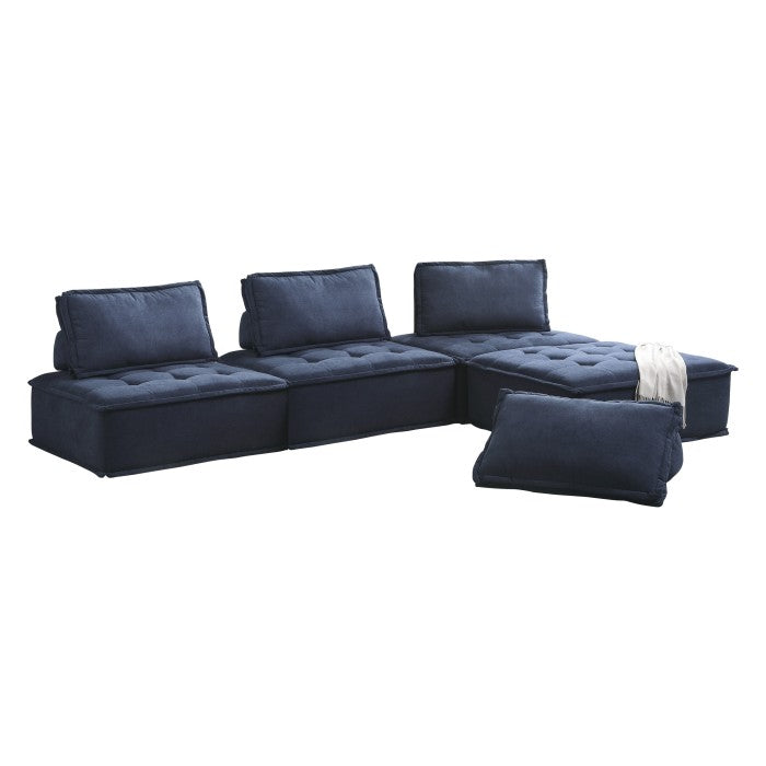 Ulrich Blue 4-Piece Modular Sectional - Ornate Home
