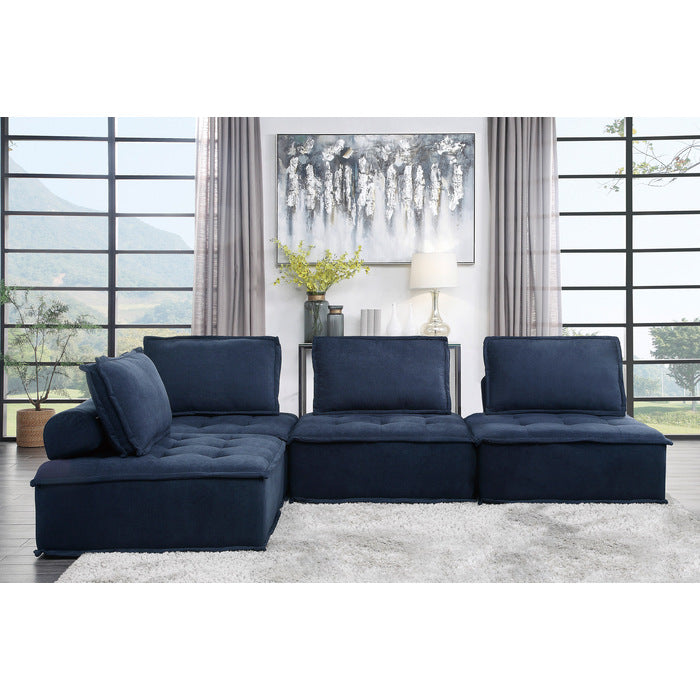 Ulrich Blue 4-Piece Modular Sectional - Ornate Home