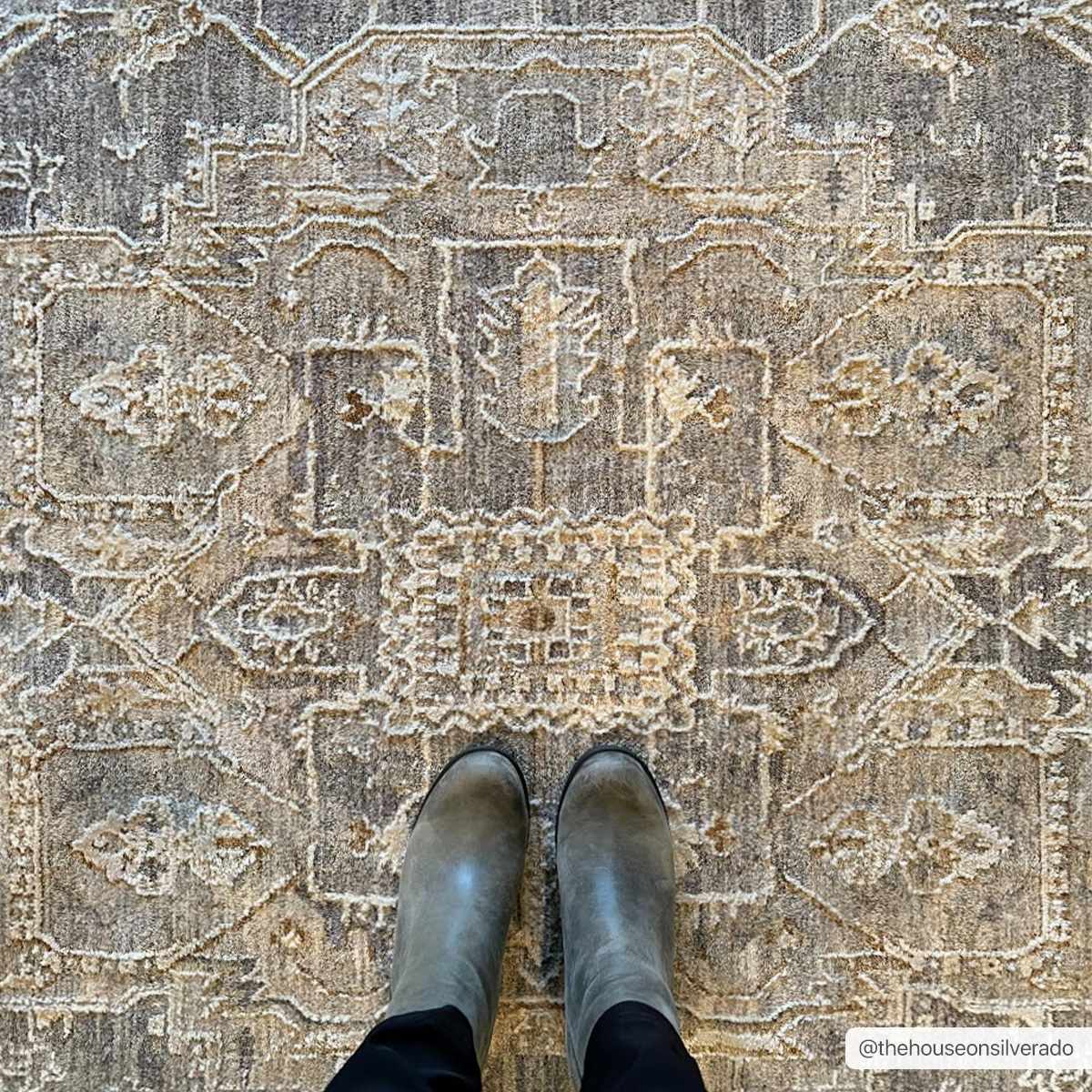Ulubey Distressed Gray Thick Luxe Area Rug - Ornate Home