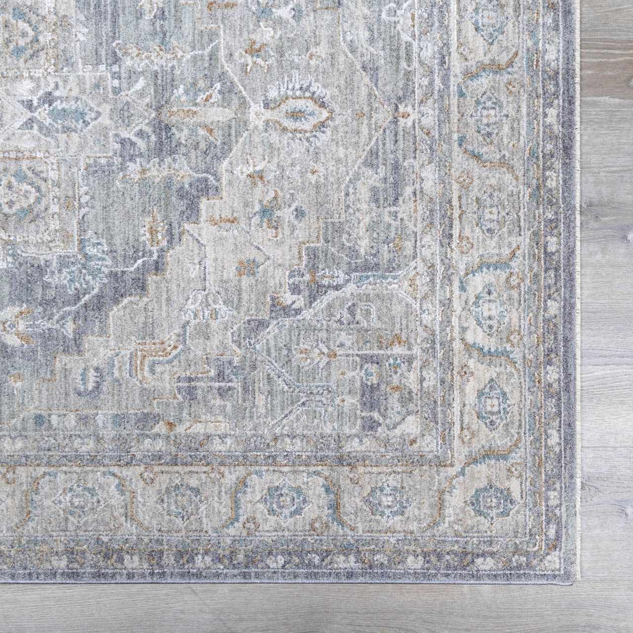 Ulubey Distressed Gray Thick Luxe Area Rug - Ornate Home