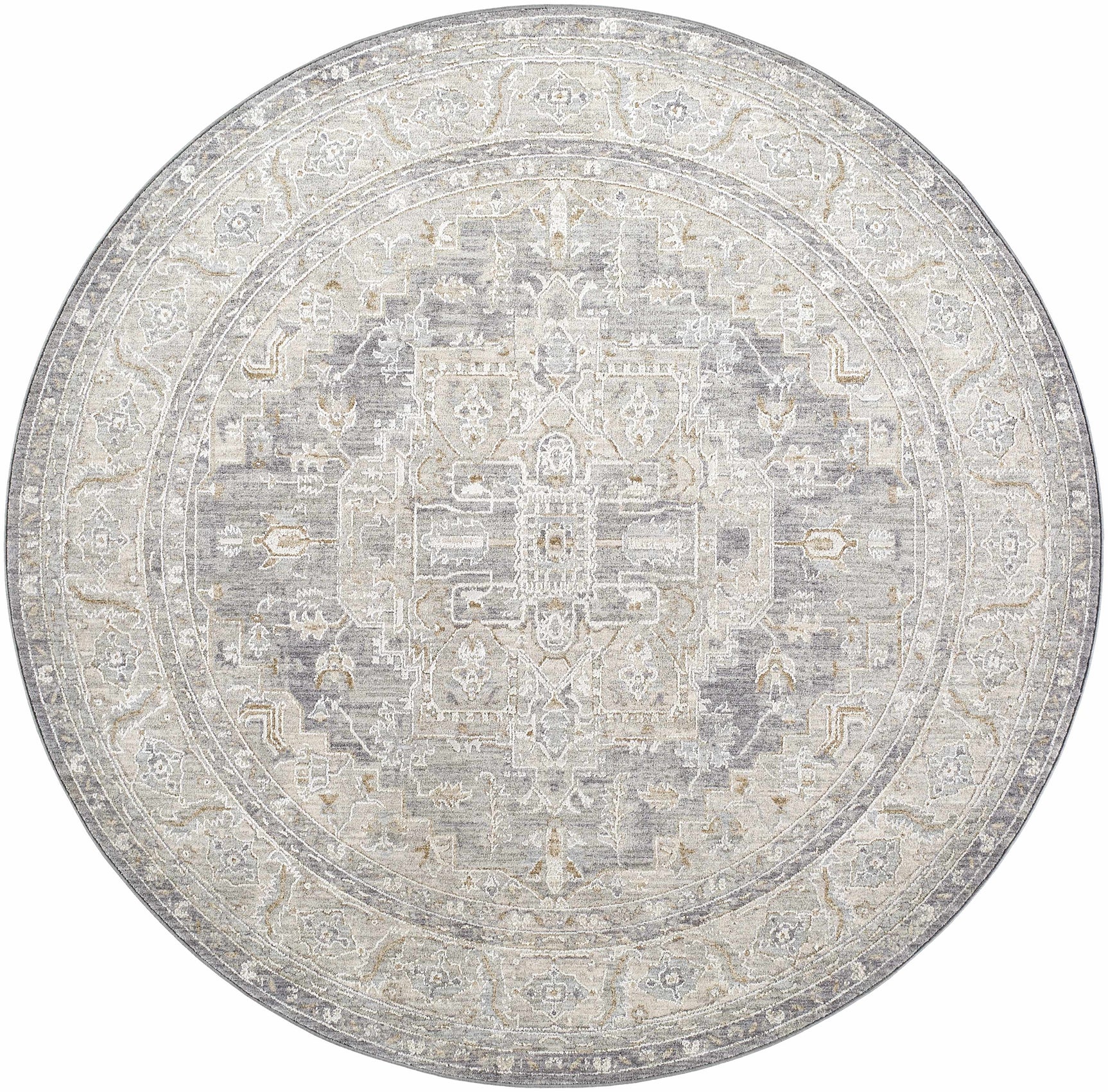 Ulubey Distressed Gray Thick Luxe Area Rug - Ornate Home