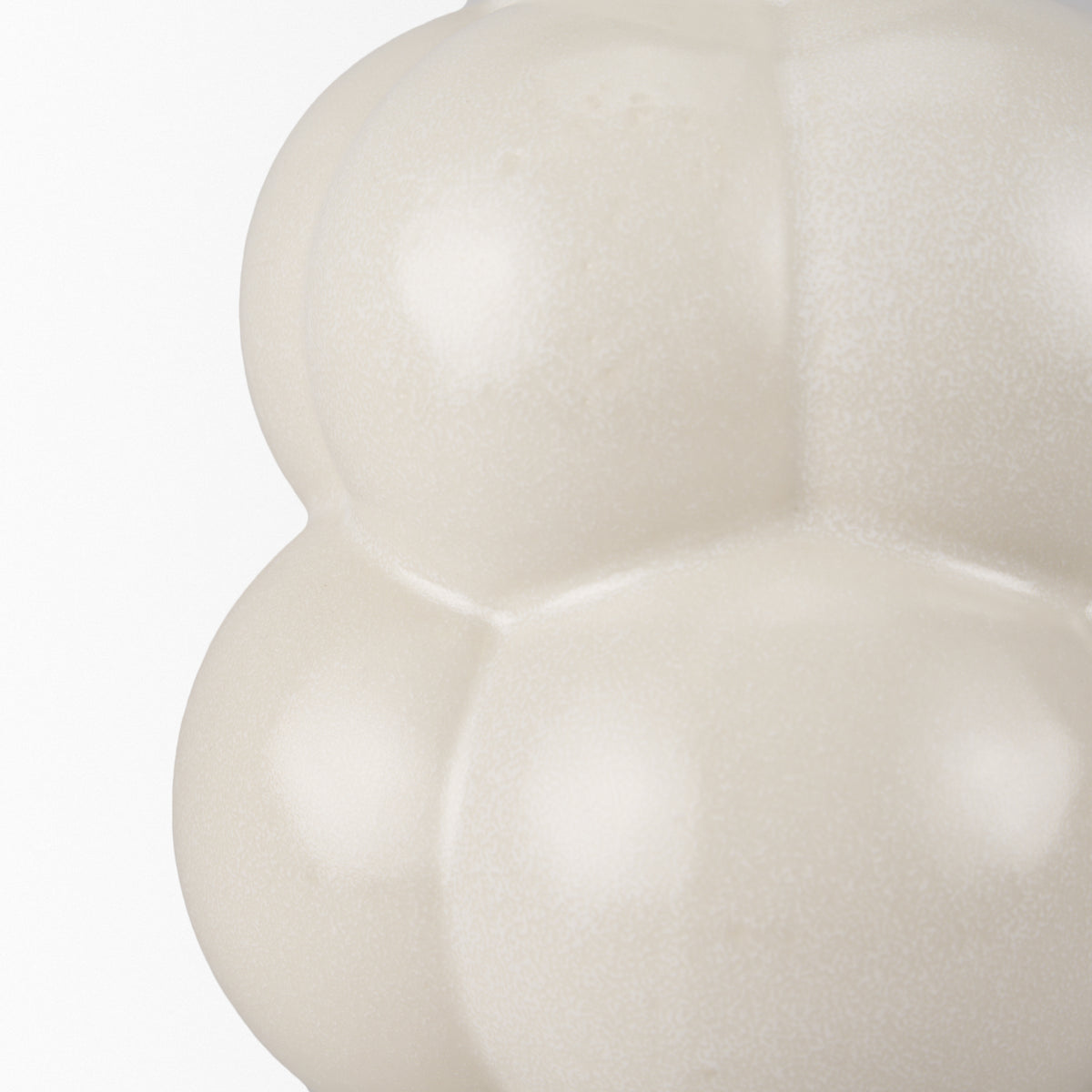 Ulvi Cream Glazed Bubble Ceramic Vase - Ornate Home