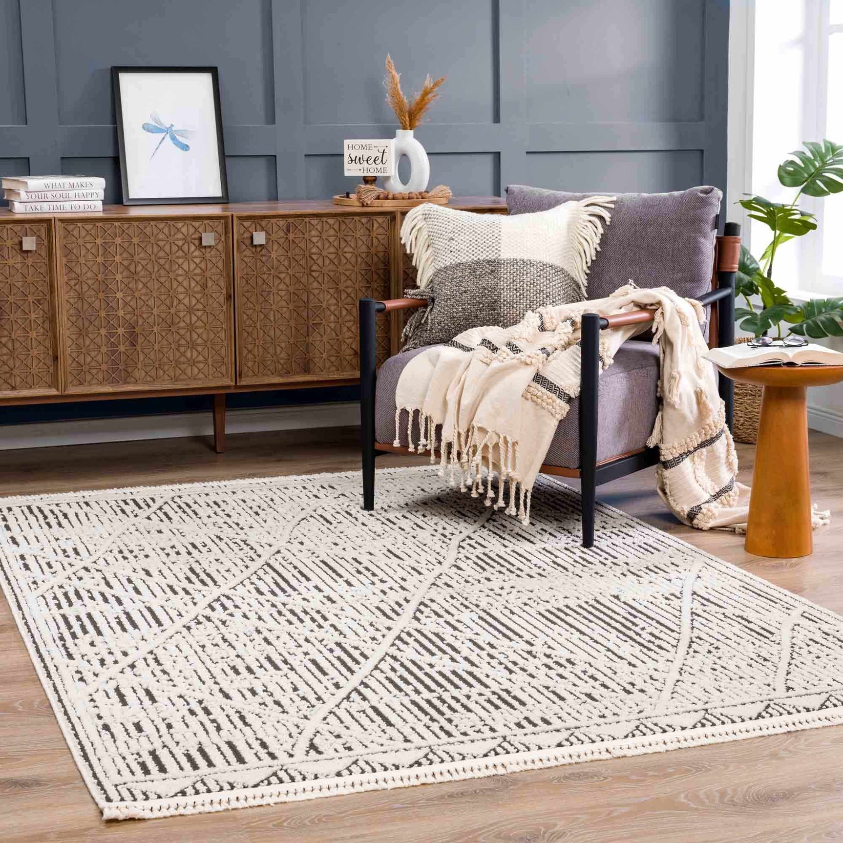 Umay Textured Beige Rug - Clearance - Ornate Home