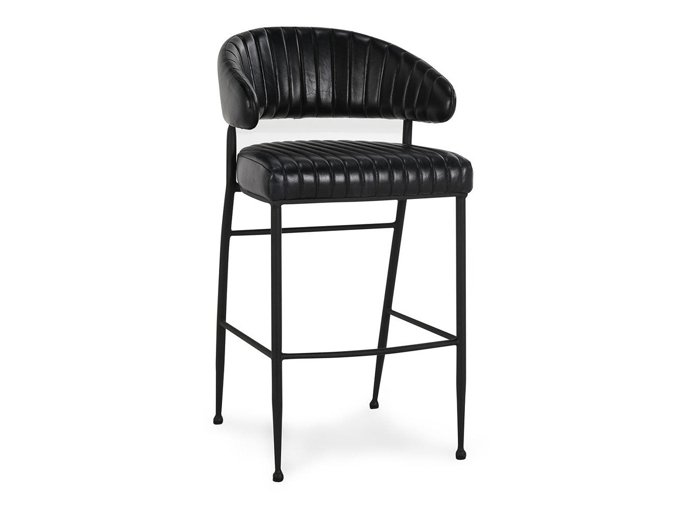Umbria Black Bar Stool - Ornate Home