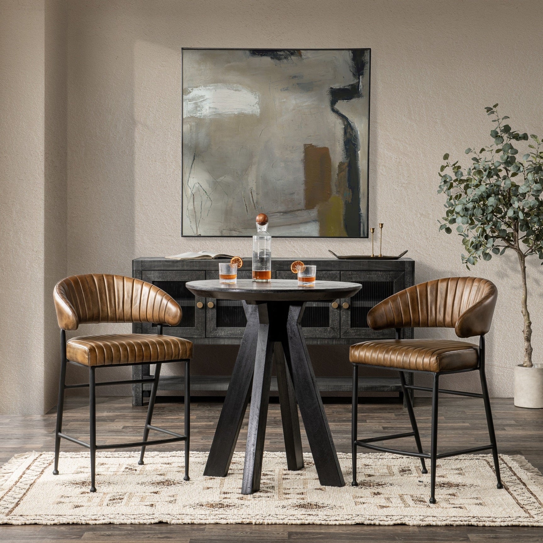 Umbria Tuscany Chestnut Counter Stool - Ornate Home