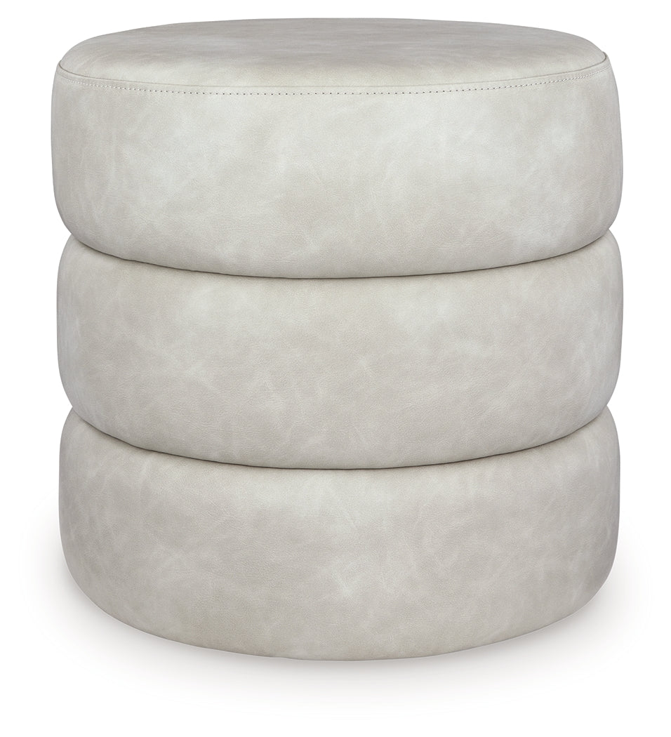Ummi Bone Swivel Accent Ottoman - Ornate Home
