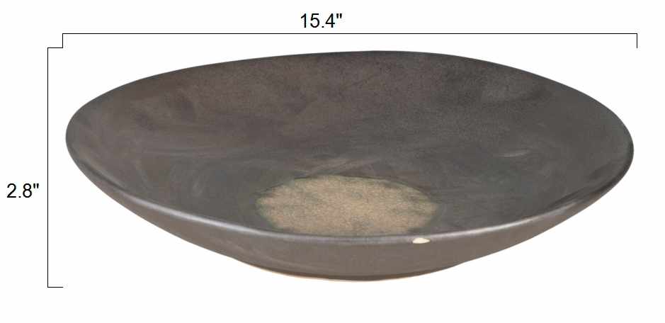 Uncasville Green Ceramic 15" Decorative Plate - Ornate Home