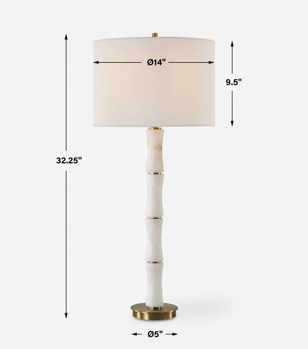 Unify Alabaster Table Lamp - Ornate Home