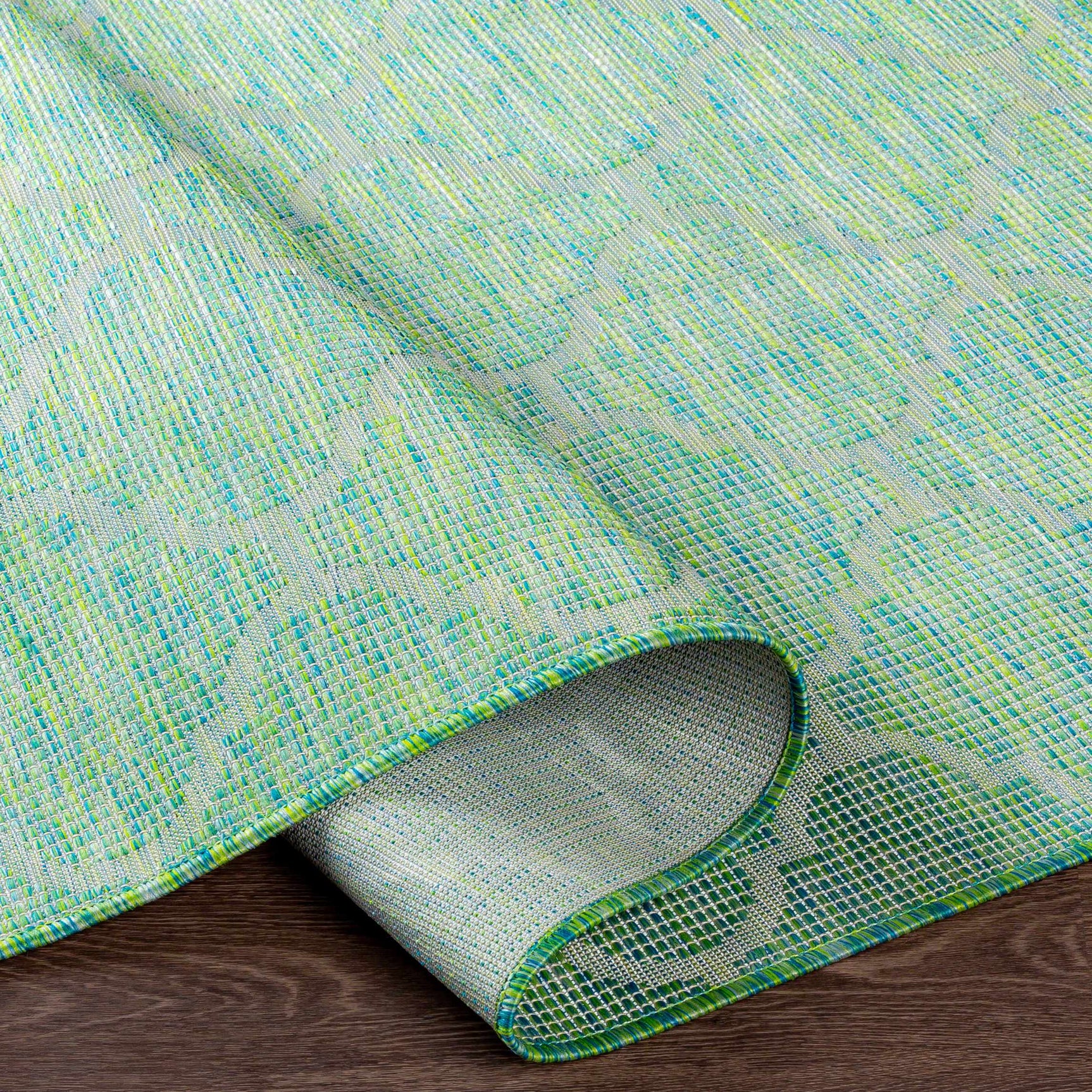 Unique Outdoor Trellis Area Rug, Lime Green - Clearance - Ornate Home