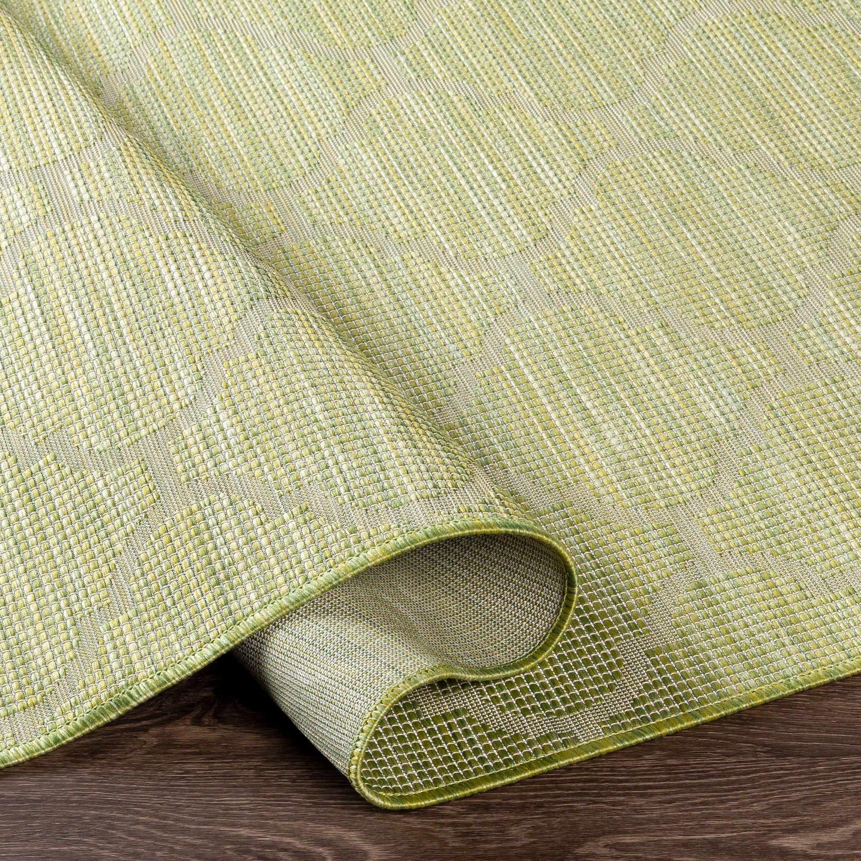 Unique Outdoor Trellis Area Rug, Olive Green - Clearance - Ornate Home