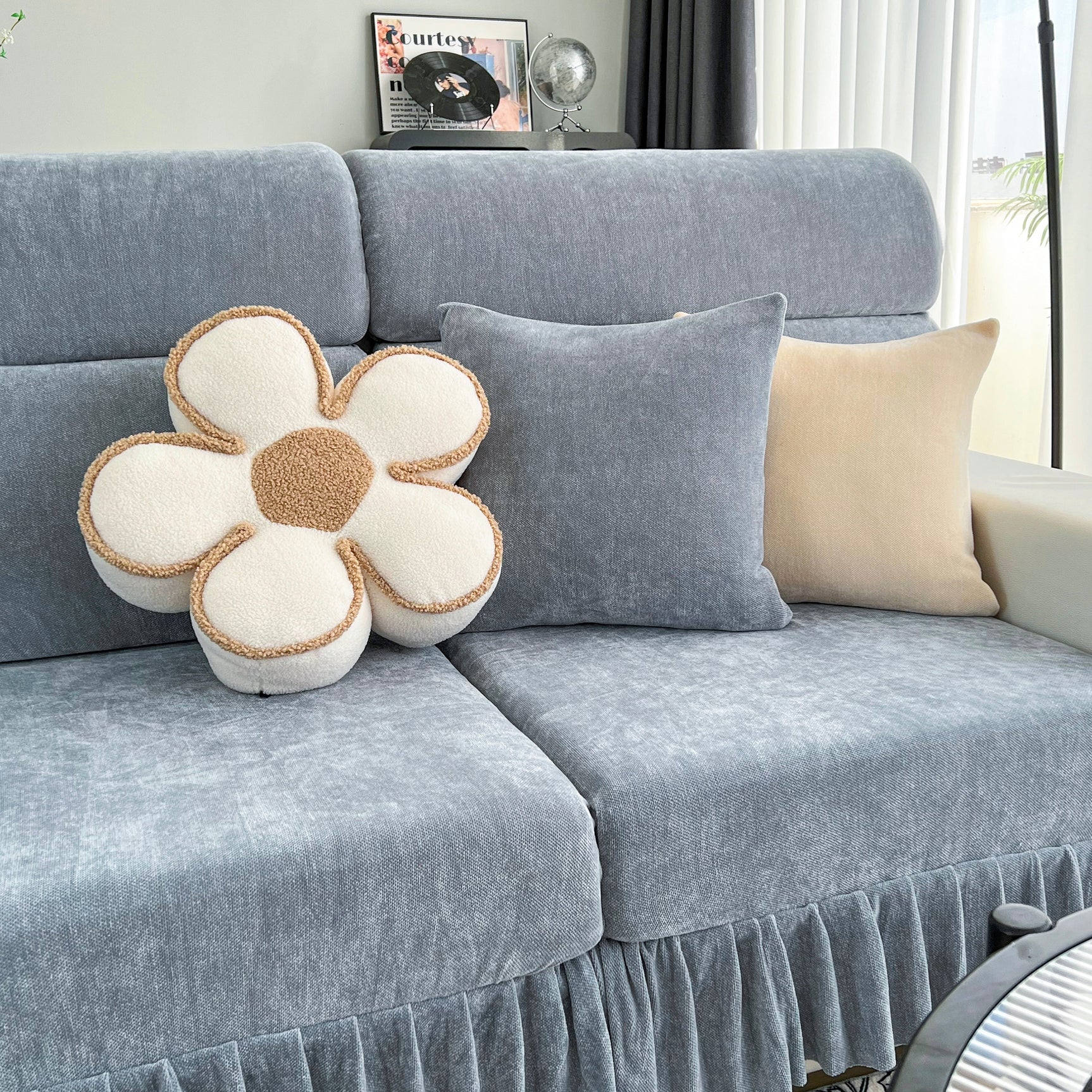 Universal Elastic Skirt Sofa Slipcover, Stretch Sofa Cushion Cover For Bedroom Office Living Room - Ornate Home