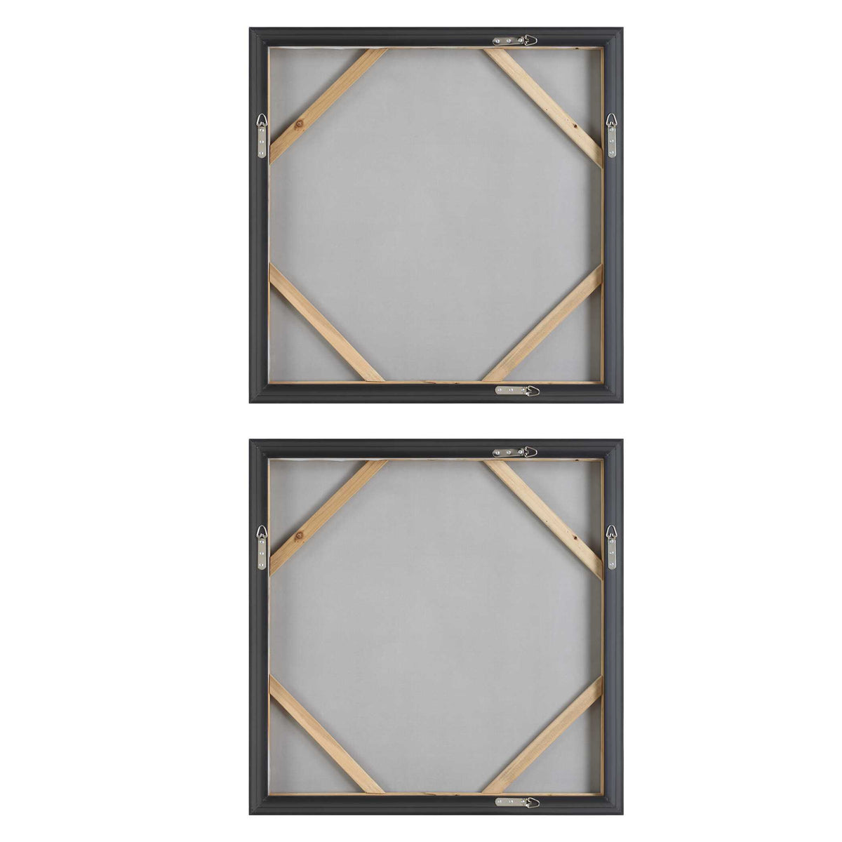 Unpredictable Hand Gold/White Painted Canvases (Set of 2) - Ornate Home
