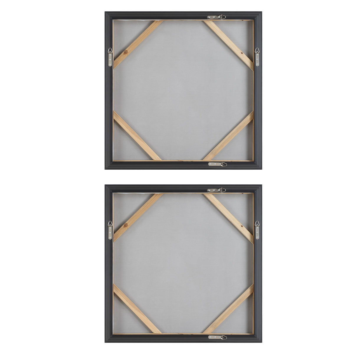 Unpredictable Hand Gold/White Painted Canvases (Set of 2) - Ornate Home