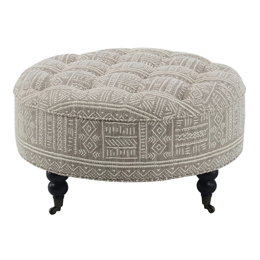 Upendo Ottoman W/Caster - Ornate Home