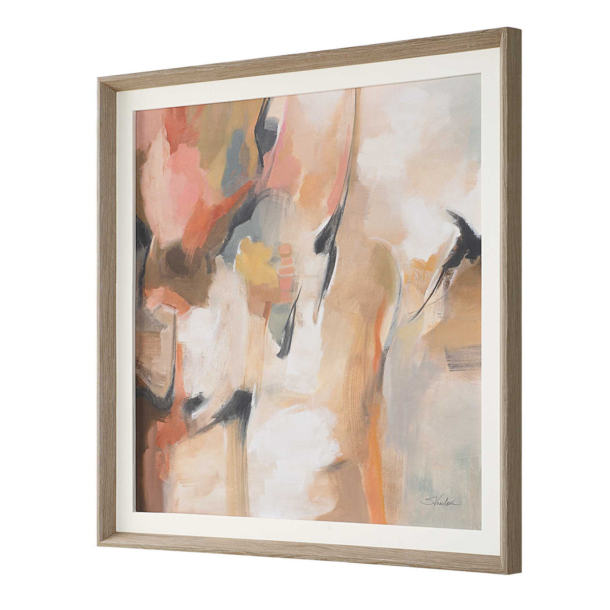 Uphill Woodtone Framed Abstract Print - Ornate Home
