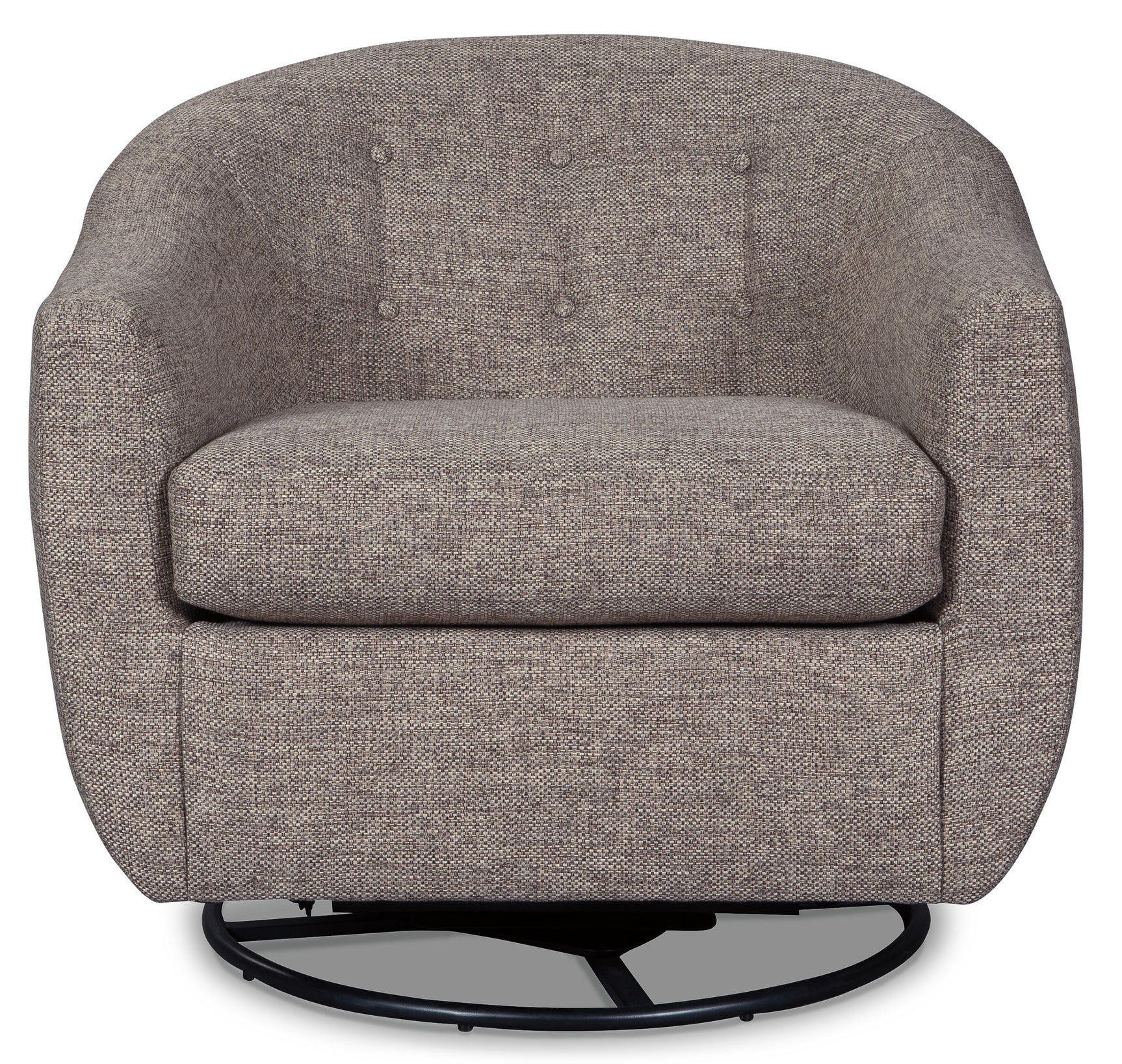 Upshur Taupe Swivel Glider Accent Chair - Ornate Home