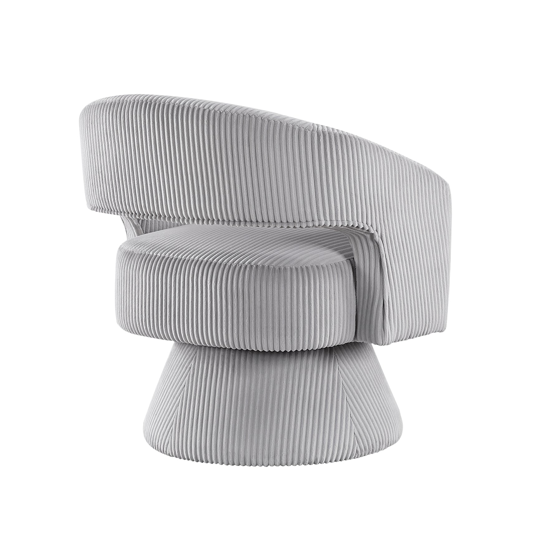 Upton Gray Swivel Chair - Ornate Home