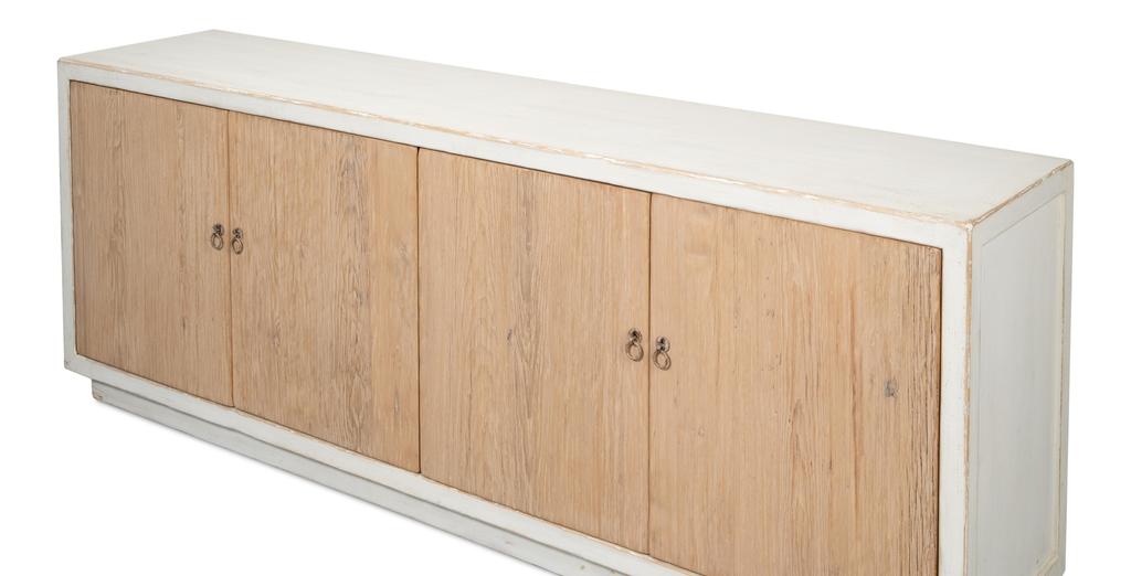 Urban Form White/Natural Modern Sideboard - Ornate Home
