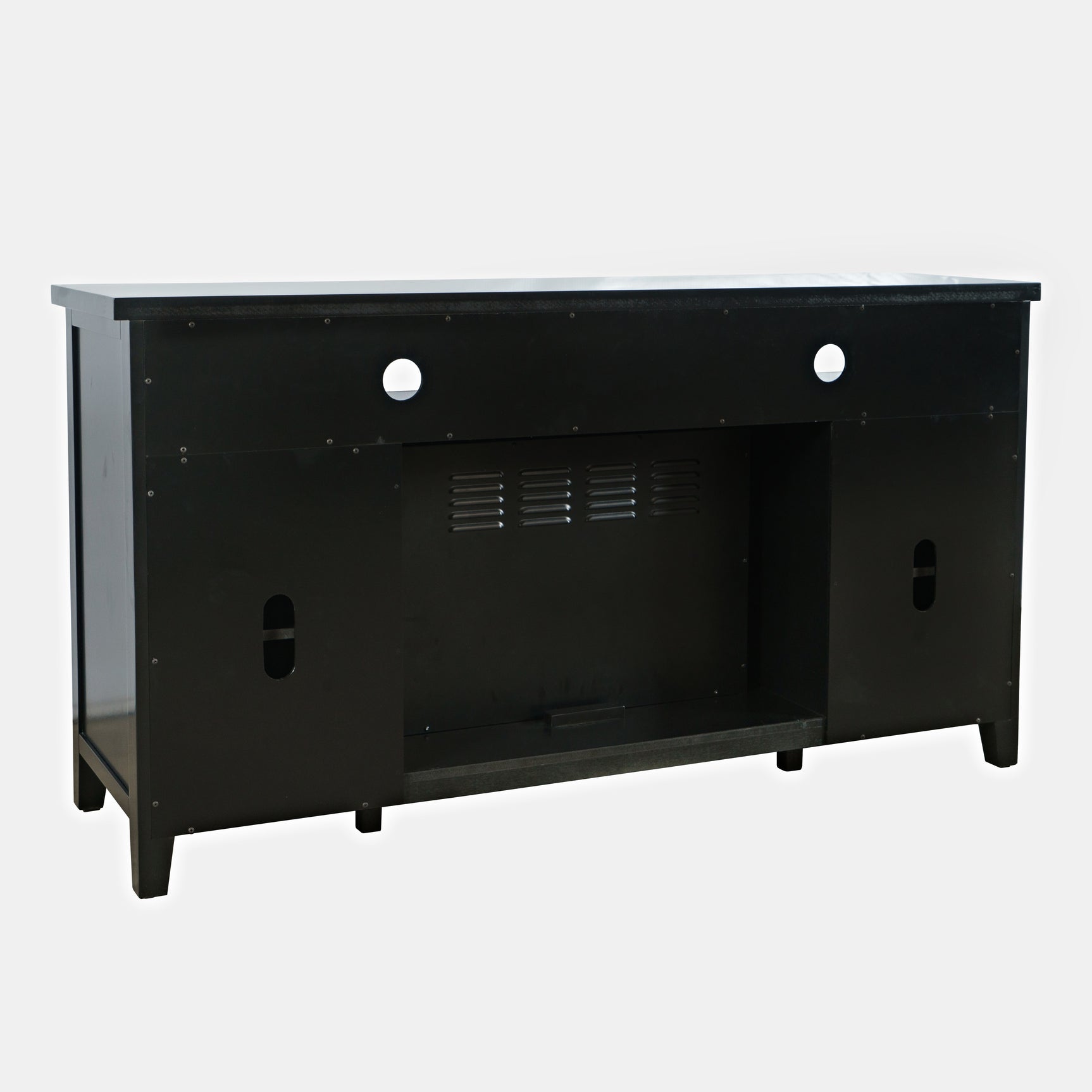 Urban Icon Black 60 Fireplace with Crystal Display - Ornate Home