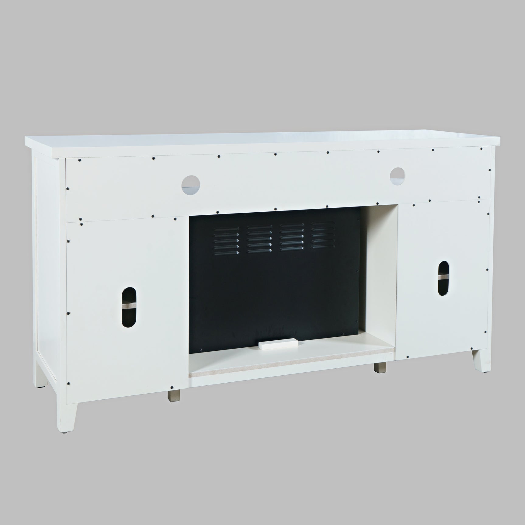 Urban Icon White 60 Fireplace with Crystal Display - Ornate Home