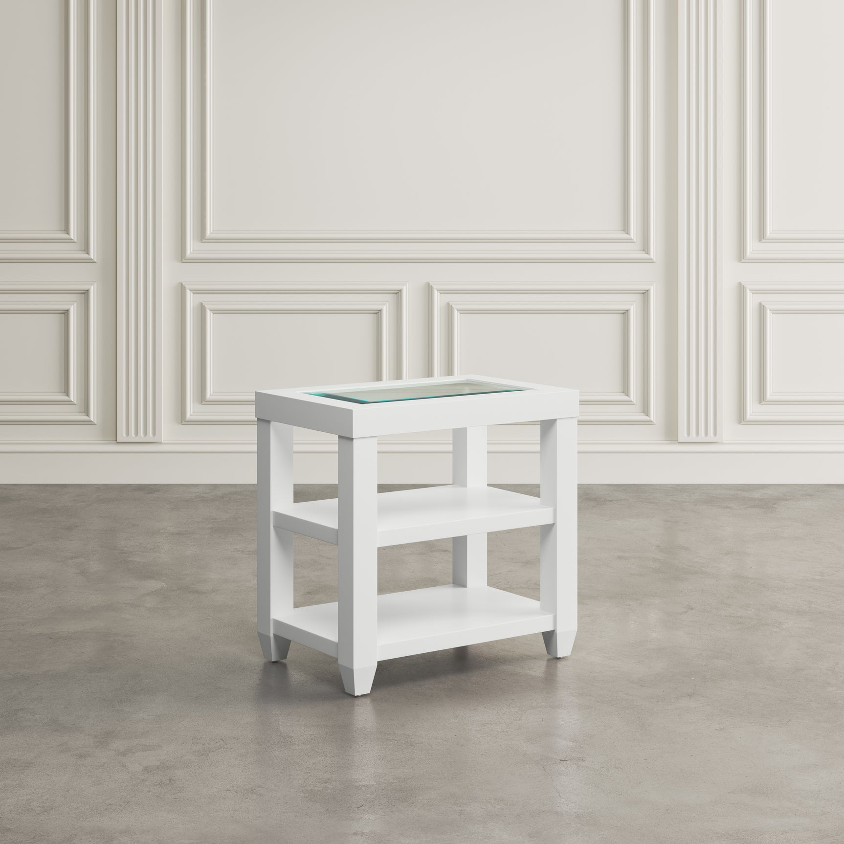 Urban Icon White Chairside Table - Ornate Home