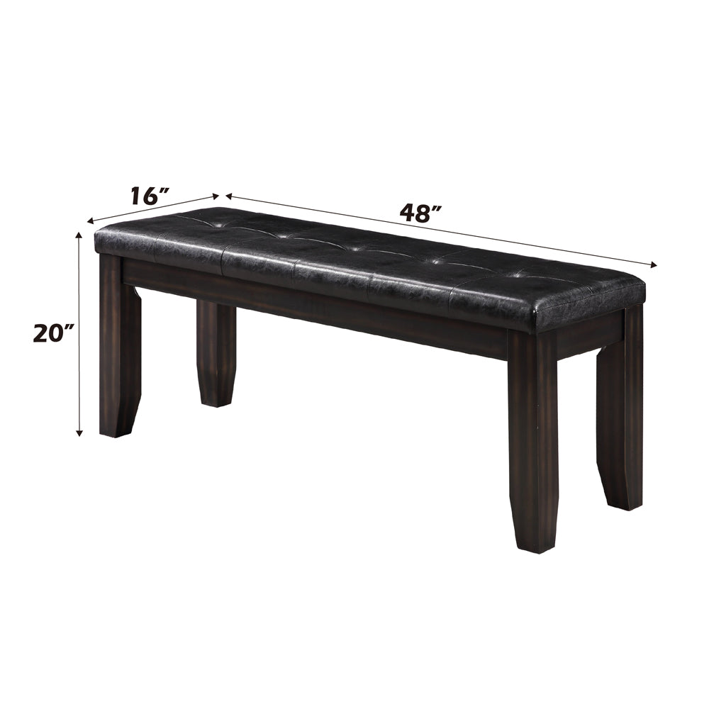 Urbana Bench in Black and Espresso 74625 - Ornate Home