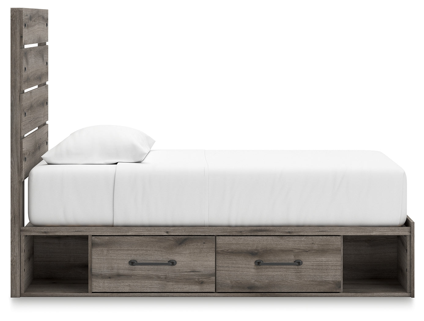 Urbanoore Brown Gray Twin Panel Storage Youth Bed (Online Special Price) - Ornate Home