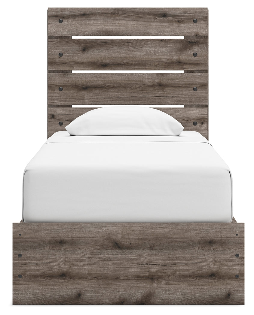 Urbanoore Brown Gray Twin Panel Youth Bed with Storage (Online Special Price) - Ornate Home